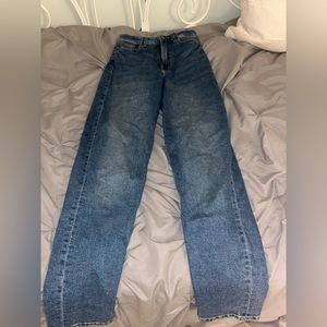 h&m high waisted mom jeans
